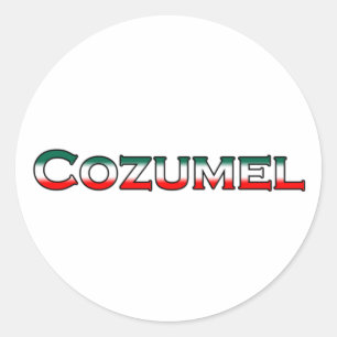 Cozumel Logo (text) Classic Round Sticker
