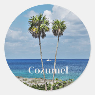 Cozumel, Mexican island, Classic Round Sticker
