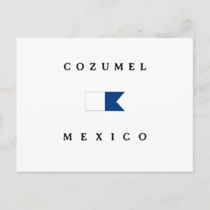 Cozumel Mexico Alpha Dive Flag Postcard