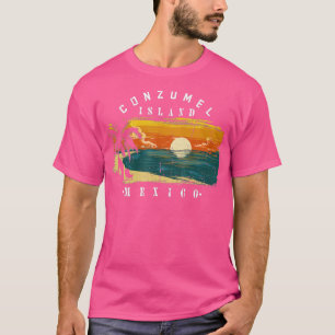 Cozumel Mexico Beaches Retro Cool Distressed 2 T-Shirt