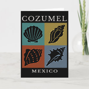 Cozumel Mexico Colorful Retro Throwck Boys Girls S Card