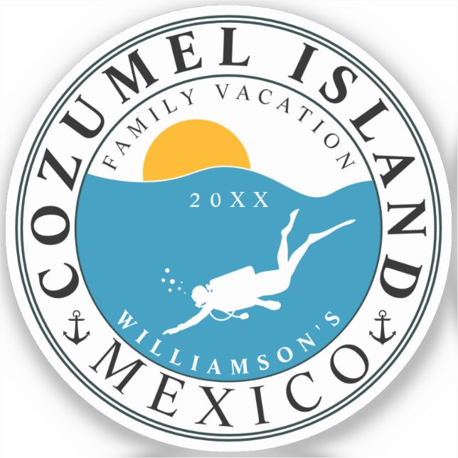 Cozumel Mexico Diving Travel Vacation Souvenir (Front)