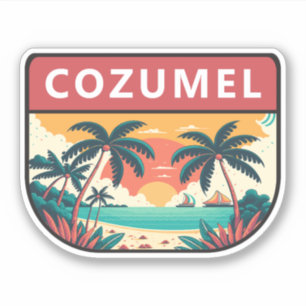 Cozumel Mexico Retro Emblem