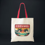 Cozumel Mexico Retro Emblem Tote Bag<br><div class="desc">Cozumel vector art design. A Mexican island in the Caribbean Sea that is a popular cruise ship port of call famed for its scuba diving.</div>