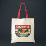 Cozumel Mexico Retro Emblem Tote Bag<br><div class="desc">Cozumel vector art design. A Mexican island in the Caribbean Sea that is a popular cruise ship port of call famed for its scuba diving.</div>