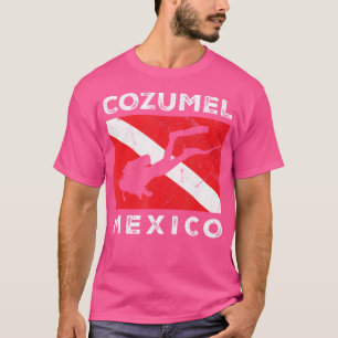 Cozumel Mexico Scuba Dive Dive Flag Diving T-Shirt