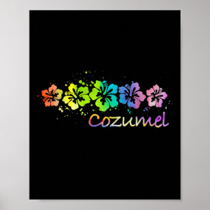 Cozumel, Mexico Watercolor Beach & Surf Poster