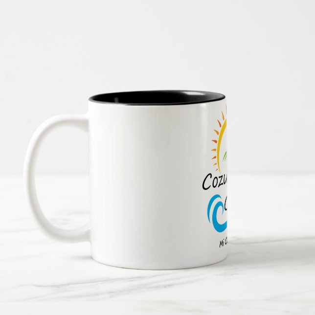 Cozumel My Cozumel coffee mug with dark interior (Left)