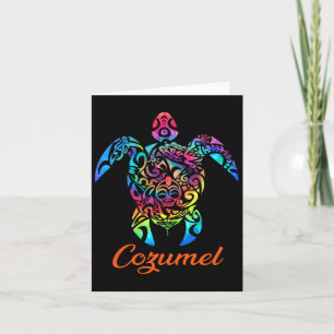 Cozumel Sea Turtle Family Vacation Summer 2025 Card