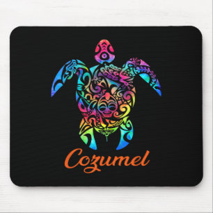 Cozumel Sea Turtle Family Vacation Summer 2025 Mouse Mat