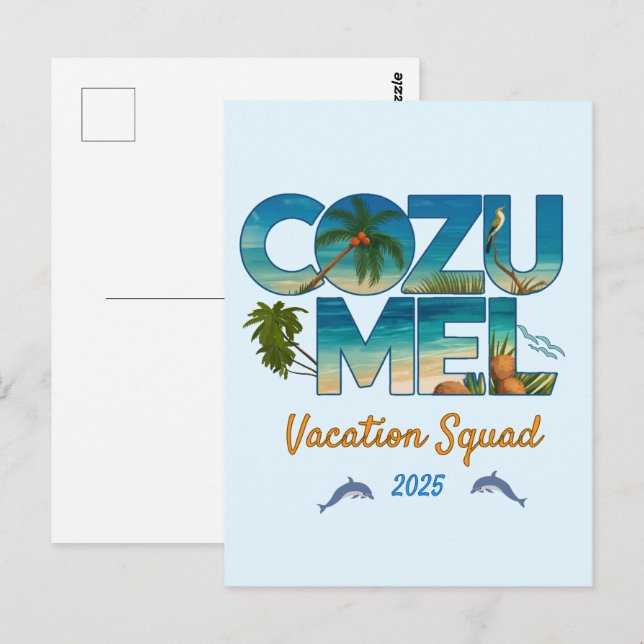 Cozumel Vacation 2025 Tropical Getaway Adventure Postcard (Front/Back)