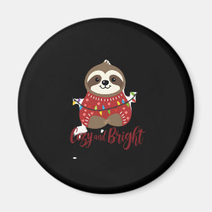 Cozy And Bright Sloth Christmas Lights (1) Magnet