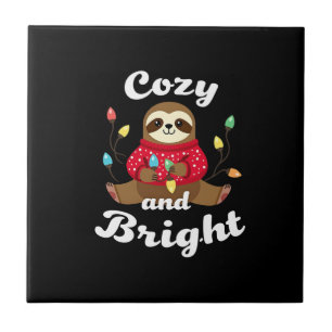 Cozy And Bright Sloth Christmas Lights (2) Tile