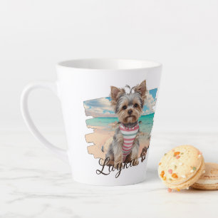 Cozy and Modern Photo and Typography Latte Mug