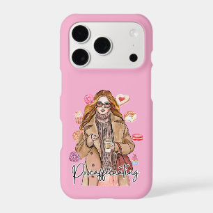 Cozy Autumn Coffee Girl Watercolor Phone Case