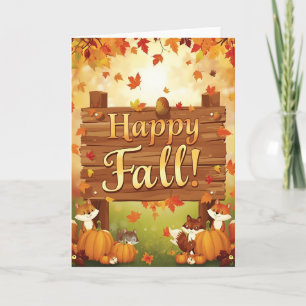 Cozy Autumn Fall Greeting Card 