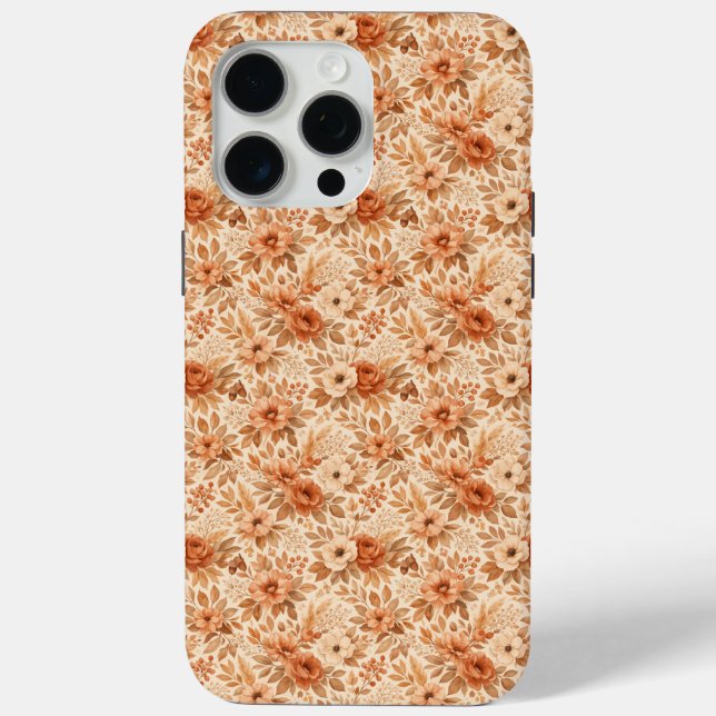 Cozy Autumn Floral Pattern Case-Mate iPhone Case (Back)