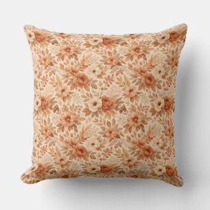 Cozy Autumn Floral Pattern Cushion