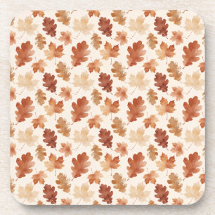 Cozy Autumn Leaf Pattern Coaster