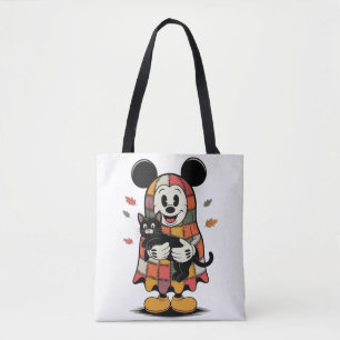 Cozy Autumn Mouse & Cat Tote Bag