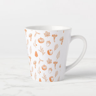 Cozy Autumn Pattern Latte Mug