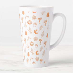 Cozy Autumn Pattern Latte Mug