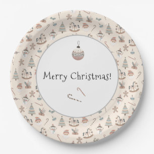Cozy Boho Christmas Paper Plate
