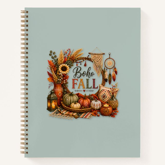 Cozy Boho Fall / Bohemio Acogedor Notebook (Front)