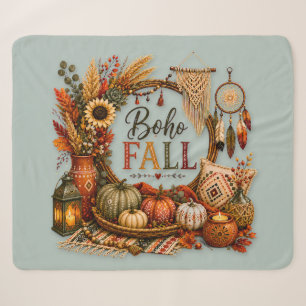 Cozy Boho Fall / Cozy Bohemian Sherpa Blanket