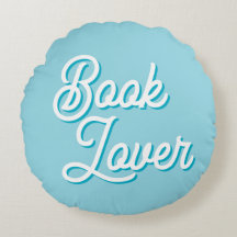 Cozy Book Lover Round Throw Pillow