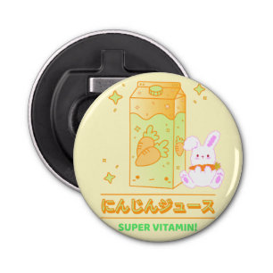 COZY BUNNY WITH CARROT JUICE BOTTLE OPENER