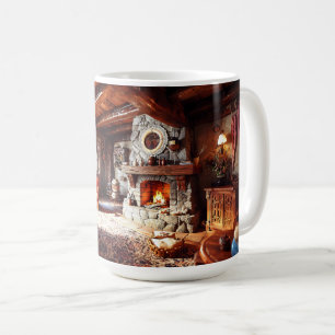 Cozy Cabin Living Room Decor Coffee Mug