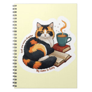 Cozy Calico Cat Personalized Spiral Notebook