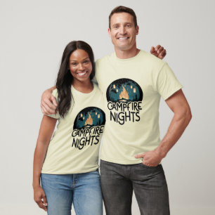 Cozy Campfire Nights Rustic Outdoor Adventure T-Shirt