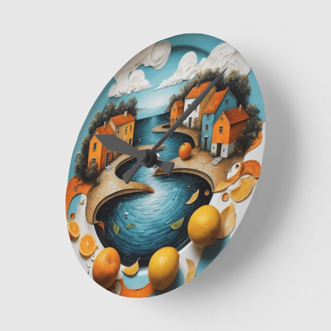 Cozy Canal Round Clock (Angle)