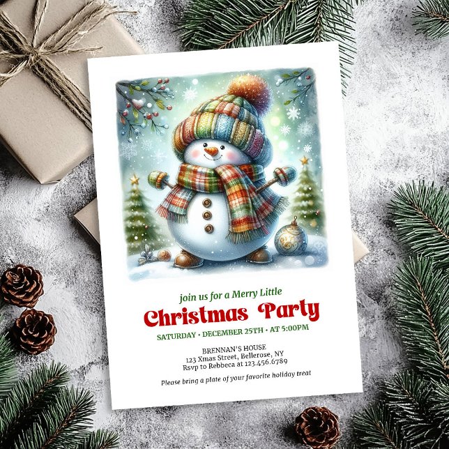 Cozy cartoon snowman invite joyful party printable (Cozy cartoon snowman invite joyful party printable

)