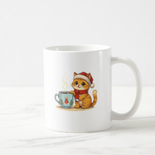Cozy Cat Mug – Cute Kitten with Coffee Design