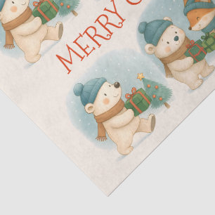 Cozy Christmas Animals Tissue Paper