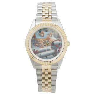 Cozy Christmas Cabin Winter Wonderland Watch