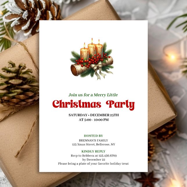 Cozy Christmas Decoration Invite Custom Name (Cozy Christmas Decoration Invite Custom Name)