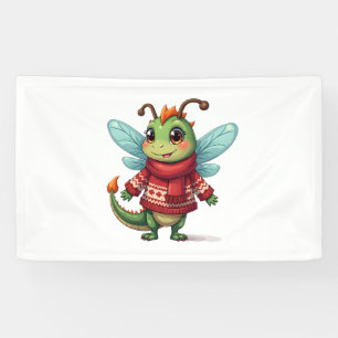 Cozy Christmas Dragonfly Banner