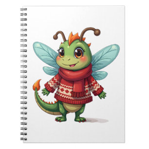Cozy Christmas Dragonfly Notebook