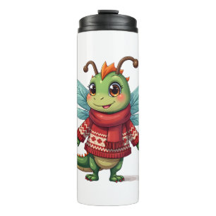 Cozy Christmas Dragonfly Thermal Tumbler