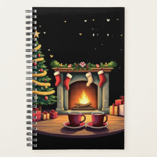 Cozy Christmas Eve Fireplace Scene   Nostalgic  Planner