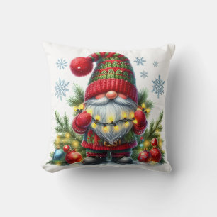 Cozy Christmas Gnome Art – Festive Holiday Cushion