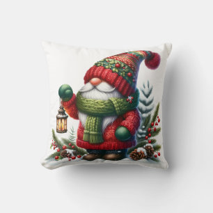 Cozy Christmas Gnome Art – Festive Holiday Cushion