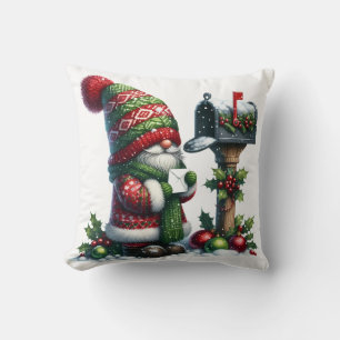 Cozy Christmas Gnome Art – Festive Holiday Cushion