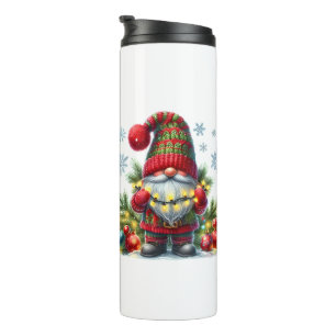 Cozy Christmas Gnome Art – Festive Holiday Thermal Tumbler