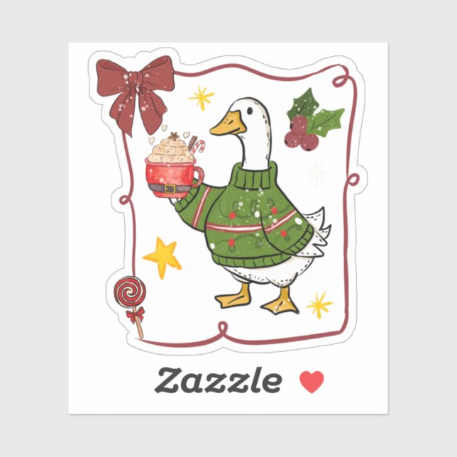 Cozy Christmas Goose Holiday Design (Sheet)