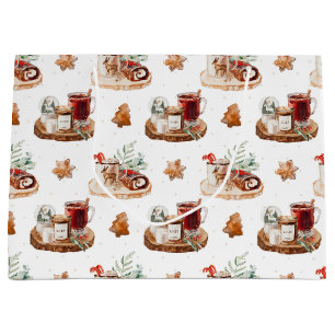 Cozy Christmas Holiday Large Gift Bag